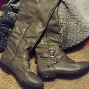 Brand New Dark Grey Knee High Boots